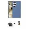 MARSİLYAN™- Galaxy S24 Ultra Kılıf Kozmos Yansıma Özel Seri - Siyah AutoKit 5in1 Fiber Hayalet Polymer Nano Ekran Koruyucu + Kamera Lens Koruma Cam - SF