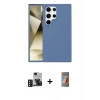 MARSİLYAN™- Galaxy S24 Ultra Kılıf Kozmos Yansıma Özel Seri - Siyah AutoKit 5in1 Fiber Hayalet Polymer Nano Ekran Koruyucu + PVD Metal Kamera Lens - DNMR