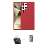 MARSİLYAN™- Galaxy S24 Ultra Kılıf Kozmos Yansıma Özel Seri - Siyah AutoKit 5in1 Fiber Hayalet Polymer Nano Ekran Koruyucu + Kamera Lens Koruma Cam - SF