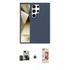 MARSİLYAN™- Galaxy S24 Ultra Kılıf Kozmos Yansıma Özel Seri - Siyah AutoKit 5in1 Fiber Polymer Nano Ekran Koruyucu + PVD Metal Kamera Lens - GD