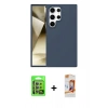 MARSİLYAN™- Galaxy S24 Ultra Kılıf Kozmos Yansıma Özel Seri - Siyah AutoKit 5in1 Fiber Polymer Nano Ekran Koruyucu + Raze Metal Kamera Lens - MR