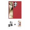 MARSİLYAN™- Galaxy S24 Ultra Kılıf Kozmos Yansıma Özel Seri - Siyah AutoKit 5in1 Fiber Polymer Nano Ekran Koruyucu + PVD Metal Kamera Lens - PE