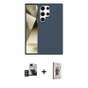 MARSİLYAN™- Galaxy S24 Ultra Kılıf Kozmos Yansıma Özel Seri - Siyah Bilvis 3D Cam Ekran Koruyucu + PVD Metal Kamera Lens - DNMR