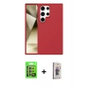 MARSİLYAN™- Galaxy S24 Ultra Kılıf Kozmos Yansıma Özel Seri - Siyah Bilvis 3D Cam Ekran Koruyucu + Raze Metal Kamera Lens - MR