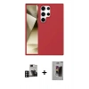 MARSİLYAN™- Galaxy S24 Ultra Kılıf Kozmos Yansıma Özel Seri - Siyah Bilvis Hayalet Cam Ekran Koruyucu + PVD Metal Kamera Lens - DNMR