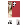 MARSİLYAN™- Galaxy S24 Ultra Kılıf Kozmos Yansıma Özel Seri - Siyah Bilvis Hayalet Cam Ekran Koruyucu + PVD Metal Kamera Lens - DNMR
