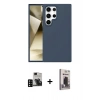 MARSİLYAN™- Galaxy S24 Ultra Kılıf Kozmos Yansıma Özel Seri - Siyah Bilvis Hayalet Cam Ekran Koruyucu + PVD Metal Kamera Lens - SH