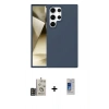 MARSİLYAN™- Galaxy S24 Ultra Kılıf Kozmos Yansıma Özel Seri - Siyah Durable Full Glue Curved Cam + Bilvis Titan Kamera Lens - GD