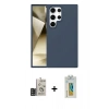 MARSİLYAN™- Galaxy S24 Ultra Kılıf Kozmos Yansıma Özel Seri - Siyah Polymer Nano Ekran Koruyucu + Bilvis Titan Kamera Lens - SH