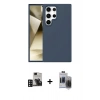 MARSİLYAN™- Galaxy S24 Ultra Kılıf Kozmos Yansıma Özel Seri - Siyah Vanessa Magic Hayalet Cam + PVD Metal Kamera Lens - DNMR