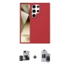 MARSİLYAN™- Galaxy S24 Ultra Kılıf Kozmos Yansıma Özel Seri - Siyah Vanessa Magic Hayalet Cam + PVD Metal Kamera Lens - DNMR