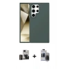 MARSİLYAN™- Galaxy S24 Ultra Kılıf Kozmos Yansıma Özel Seri - Siyah Vanessa Magic Hayalet Cam + PVD Metal Kamera Lens - GD