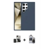 MARSİLYAN™- Galaxy S24 Ultra Kılıf Kozmos Yansıma Özel Seri - Siyah Vanessa Magic Hayalet Cam + PVD Metal Kamera Lens - SH