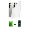 MARSİLYAN™- Galaxy S24 Ultra Kılıf Kutup Minimal - Siyah 360 Mat Full Body Arka Koruyucu + Raze Metal Kamera Lens - SH