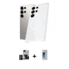 MARSİLYAN™- Galaxy S24 Ultra Kılıf Kutup Minimal - Siyah Durable Full Glue Curved Cam + PVD Metal Kamera Lens - DNMR