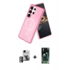 MARSİLYAN™- Galaxy S24 Ultra Kılıf Nova Asil Prime - Şeffaf 360 Full Body Arka Koruyucu + PVD Metal Kamera Lens - PE