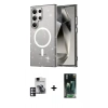 MARSİLYAN™- Galaxy S24 Ultra Kılıf Nova Asil Prime - Şeffaf 360 Full Body Arka Koruyucu + PVD Metal Kamera Lens - PE