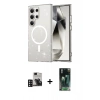 MARSİLYAN™- Galaxy S24 Ultra Kılıf Nova Asil Prime - Şeffaf 360 Full Body Arka Koruyucu + PVD Metal Kamera Lens - DNMR