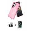 MARSİLYAN™- Galaxy S24 Ultra Kılıf Nova Asil Prime - Şeffaf 360 Full Body Arka Koruyucu + PVD Metal Kamera Lens - SH