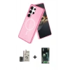 MARSİLYAN™- Galaxy S24 Ultra Kılıf Nova Asil Prime - Siyah 360 Mat Full Body Arka Koruyucu + Bilvis Titan Kamera Lens - SH