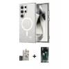 MARSİLYAN™- Galaxy S24 Ultra Kılıf Nova Asil Prime - Siyah 360 Mat Full Body Arka Koruyucu + Bilvis Titan Kamera Lens - GD