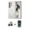 MARSİLYAN™- Galaxy S24 Ultra Kılıf Nova Asil Prime - Siyah 360 Mat Full Body Arka Koruyucu + PVD Metal Kamera Lens - SH