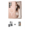 MARSİLYAN™- Galaxy S24 Ultra Kılıf Nova Asil Prime - Siyah AutoKit 5in1 Fiber Hayalet Polymer Nano Ekran Koruyucu + PVD Metal Kamera Lens - PE