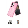 MARSİLYAN™- Galaxy S24 Ultra Kılıf Nova Asil Prime - Siyah AutoKit 5in1 Fiber Hayalet Polymer Nano Ekran Koruyucu + PVD Metal Kamera Lens - GD