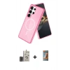 MARSİLYAN™- Galaxy S24 Ultra Kılıf Nova Asil Prime - Siyah AutoKit 5in1 Fiber Hayalet Polymer Nano Ekran Koruyucu + Gold Bilvis Titan Kamera Lens