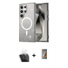 MARSİLYAN™- Galaxy S24 Ultra Kılıf Nova Asil Prime - Siyah AutoKit 5in1 Fiber Hayalet Polymer Nano Ekran Koruyucu + Kamera Lens Koruma Cam - SF