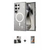 MARSİLYAN™- Galaxy S24 Ultra Kılıf Nova Asil Prime - Siyah AutoKit 5in1 Fiber Hayalet Polymer Nano Ekran Koruyucu + PVD Metal Kamera Lens - GD