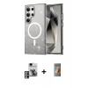 MARSİLYAN™- Galaxy S24 Ultra Kılıf Nova Asil Prime - Siyah AutoKit 5in1 Fiber Hayalet Polymer Nano Ekran Koruyucu + PVD Metal Kamera Lens - PE