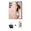 MARSİLYAN™- Galaxy S24 Ultra Kılıf Nova Asil Prime - Siyah AutoKit 5in1 Fiber Polymer Nano Ekran Koruyucu + Kamera Lens Koruma Cam - SF