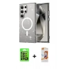 MARSİLYAN™- Galaxy S24 Ultra Kılıf Nova Asil Prime - Siyah AutoKit 5in1 Fiber Polymer Nano Ekran Koruyucu + Raze Metal Kamera Lens - SH