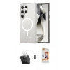 MARSİLYAN™- Galaxy S24 Ultra Kılıf Nova Asil Prime - Siyah AutoKit 5in1 Fiber Polymer Nano Ekran Koruyucu + Kamera Lens Koruma Cam - SF