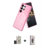 MARSİLYAN™- Galaxy S24 Ultra Kılıf Nova Asil Prime - Siyah Bilvis 3D Cam Ekran Koruyucu + Bilvis Titan Kamera Lens - SH