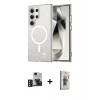 MARSİLYAN™- Galaxy S24 Ultra Kılıf Nova Asil Prime - Siyah Bilvis 3D Cam Ekran Koruyucu + PVD Metal Kamera Lens - DNMR