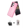 MARSİLYAN™- Galaxy S24 Ultra Kılıf Nova Asil Prime - Siyah Bilvis 3D Cam Ekran Koruyucu + Kamera Lens Koruma Cam - SF