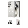 MARSİLYAN™- Galaxy S24 Ultra Kılıf Nova Asil Prime - Siyah Bilvis Hayalet Cam Ekran Koruyucu + PVD Metal Kamera Lens - DNMR