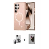 MARSİLYAN™- Galaxy S24 Ultra Kılıf Nova Asil Prime - Siyah Bilvis Hayalet Cam Ekran Koruyucu + PVD Metal Kamera Lens - PE