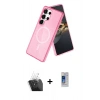 MARSİLYAN™- Galaxy S24 Ultra Kılıf Nova Asil Prime - Siyah Durable Full Glue Curved Cam + Şeffaf Kamera Lens Koruma Cam
