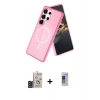 MARSİLYAN™- Galaxy S24 Ultra Kılıf Nova Asil Prime - Siyah Durable Full Glue Curved Hayalet Cam + Bilvis Titan Kamera Lens - SH