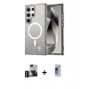 MARSİLYAN™- Galaxy S24 Ultra Kılıf Nova Asil Prime - Siyah Durable Full Glue Curved Hayalet Cam + PVD Metal Kamera Lens - DNMR