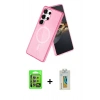 MARSİLYAN™- Galaxy S24 Ultra Kılıf Nova Asil Prime - Siyah Polymer Nano Ekran Koruyucu + Raze Metal Kamera Lens - MR