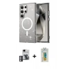 MARSİLYAN™- Galaxy S24 Ultra Kılıf Nova Asil Prime - Siyah Polymer Nano Ekran Koruyucu + PVD Metal Kamera Lens - PE