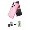 MARSİLYAN™- Galaxy S24 Ultra Kılıf Nova Asil Prime - Siyah Polymer Nano Ekran Koruyucu + PVD Metal Kamera Lens - PE