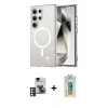 MARSİLYAN™- Galaxy S24 Ultra Kılıf Nova Asil Prime - Siyah Polymer Nano Ekran Koruyucu + PVD Metal Kamera Lens - PE