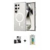 MARSİLYAN™- Galaxy S24 Ultra Kılıf Nova Asil Prime - Siyah Polymer Nano Ekran Koruyucu + PVD Metal Kamera Lens - DNMR