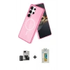 MARSİLYAN™- Galaxy S24 Ultra Kılıf Nova Asil Prime - Siyah Polymer Nano Ekran Koruyucu + PVD Metal Kamera Lens - DNMR