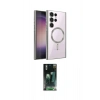 MARSİLYAN™- Galaxy S24 Ultra Kılıf Nova Işık Özel Seri - Siyah 360 Mat Full Body Arka Koruyucu